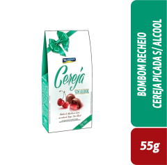 BOMBOM RECHEIO CEREJA PICADA S/ ALCOOL 55G