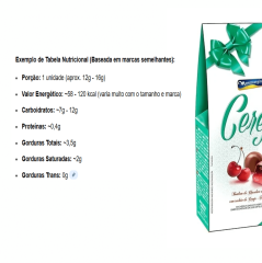 BOMBOM RECHEIO CEREJA PICADA S/ ALCOOL 55G