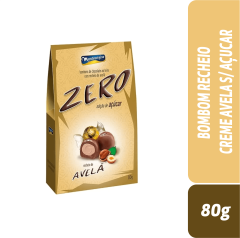 BOMBOM RECHEIO CREME AVELA S/ AÇUCAR 80G