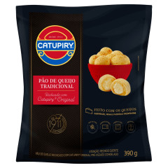PÃO DE QUEIJO CONGELADO TRADICIONAL RECHEIO CATUPIRY ORIGINAL PACOTE 390G