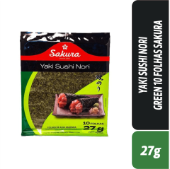 YAKI SUSHI NORI GREEN 10 FOLHAS SAKURA 27g